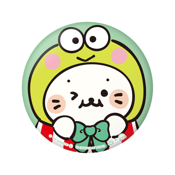 しろたん × はぴだんぶい ぷにぷに缶バッジ / しろたん×けろけろけろっぴ