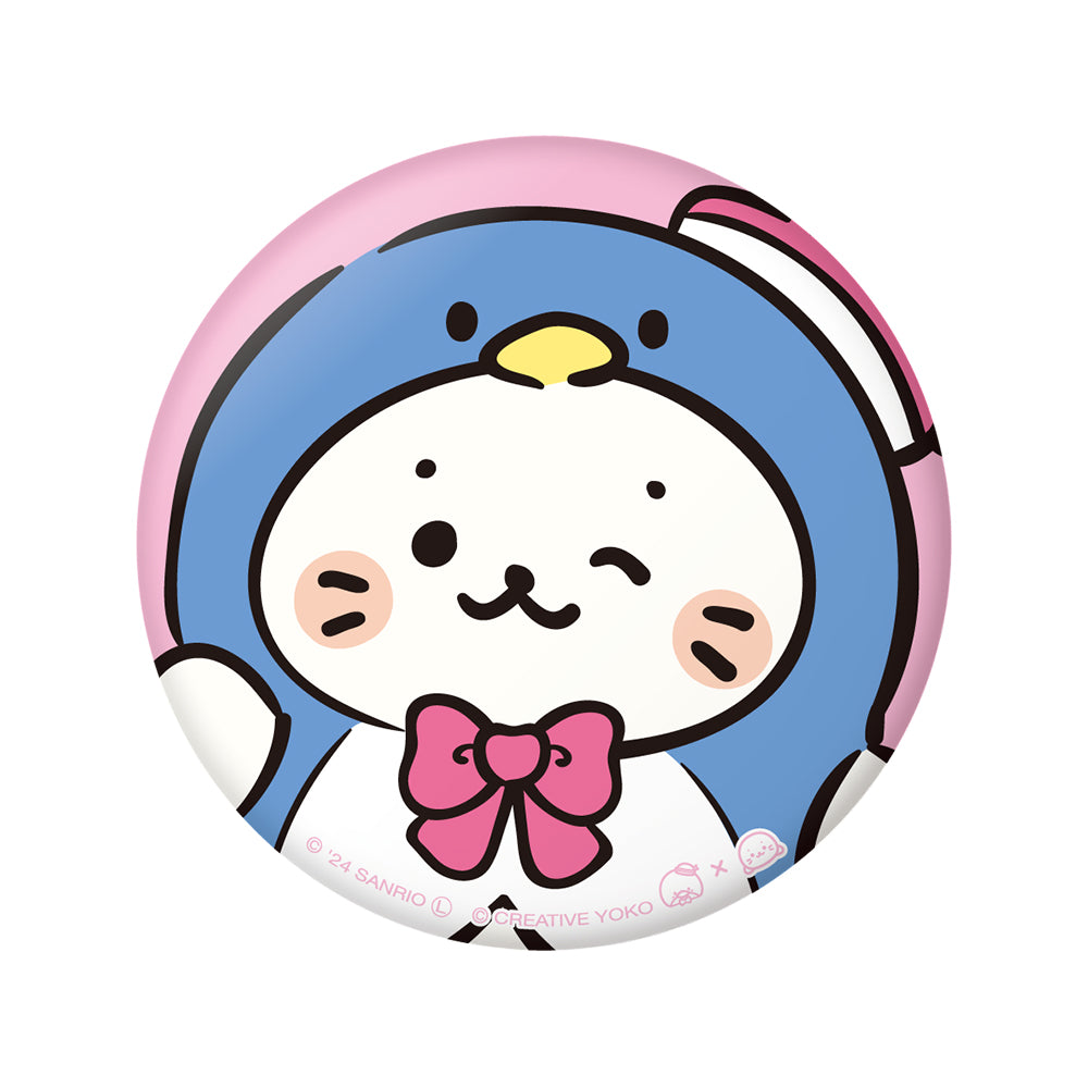 しろたん × はぴだんぶい ぷにぷに缶バッジ / しろたん×タキシードサム