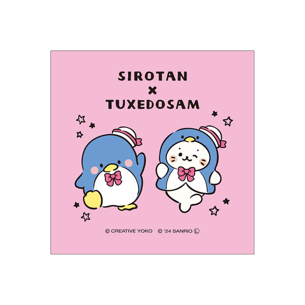 しろたん × はぴだんぶい ハンドタオル / しろたん×タキシードサム