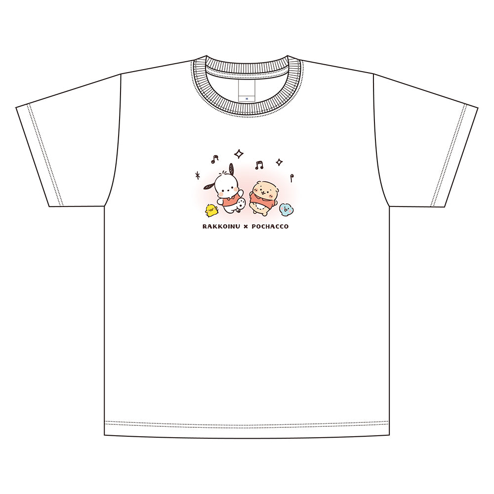 しろたん × はぴだんぶい Tシャツ / ポチャッコ