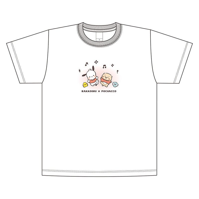 しろたん × はぴだんぶい Tシャツ / ポチャッコ