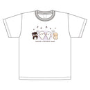 しろたん × はぴだんぶい Tシャツ / バッドばつ丸