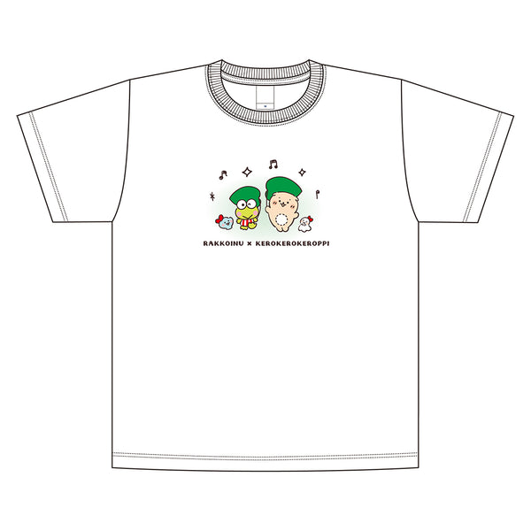 しろたん × はぴだんぶい Tシャツ / けろけろけろっぴ