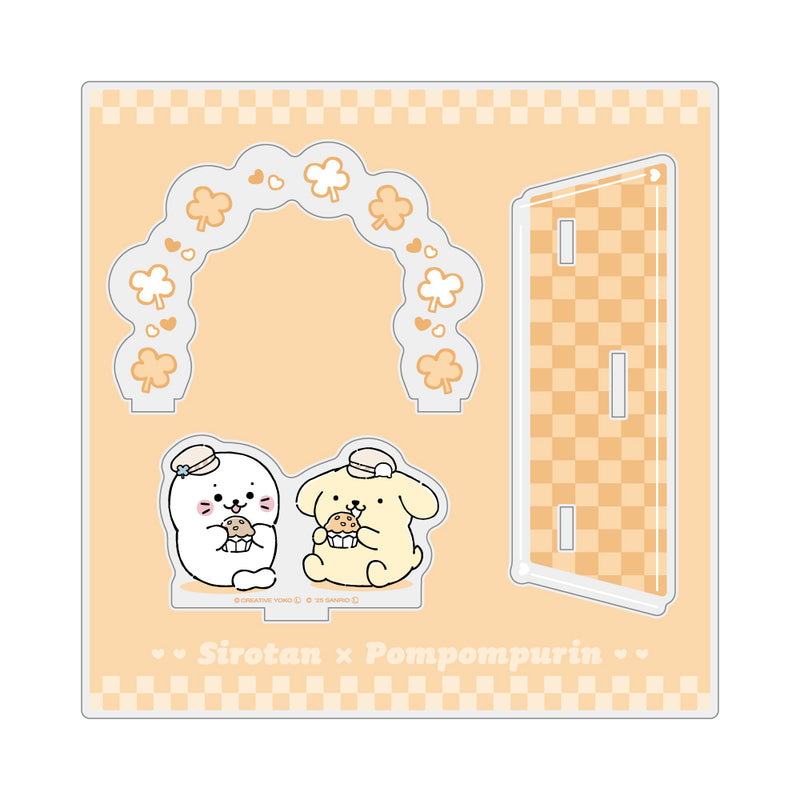 しろたん × サンリオキャラクターズ vol.3　アクリルジオラマ / しろたん×ポムポムプリン