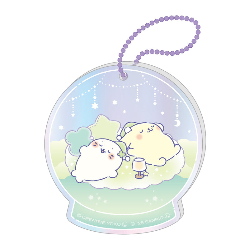 しろたん × サンリオキャラクターズ vol.3　オーロラアクリルキーホルダー / しろたん×ポムポムプリン