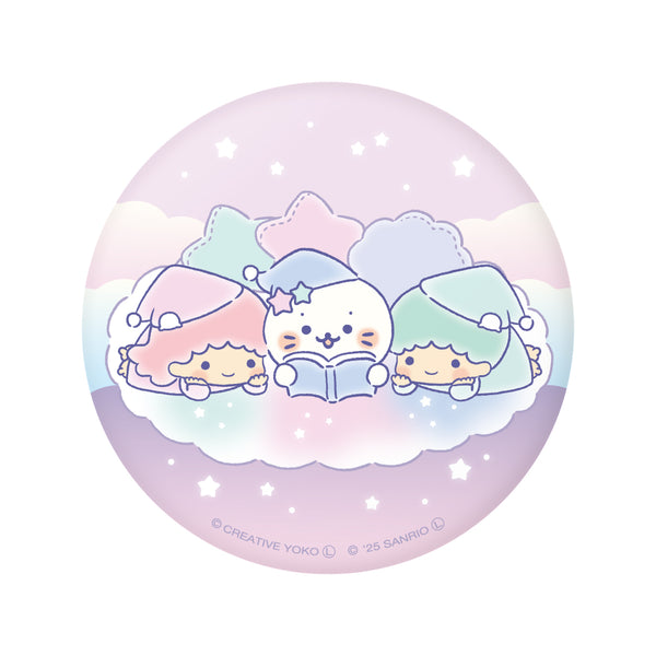 しろたん × サンリオキャラクターズ vol.3　ぷにぷに缶バッジ / しろたん×リトルツインスターズ