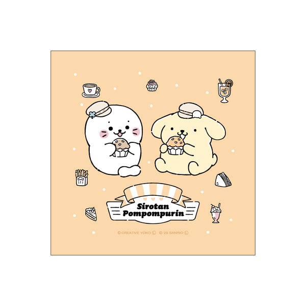 しろたん × サンリオキャラクターズ vol.3　ハンドタオル / しろたん×ポムポムプリン
