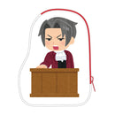 逆転裁判×いらすとや ダイカットポーチ / 御剣 怜侍