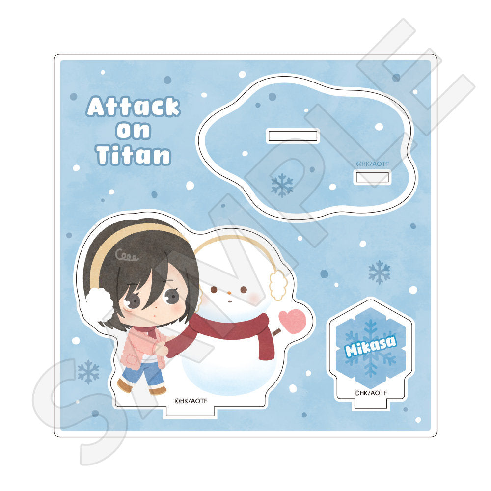 進撃の巨人 ちびキャラアクリルスタンド 雪だるまver. / ミカサ