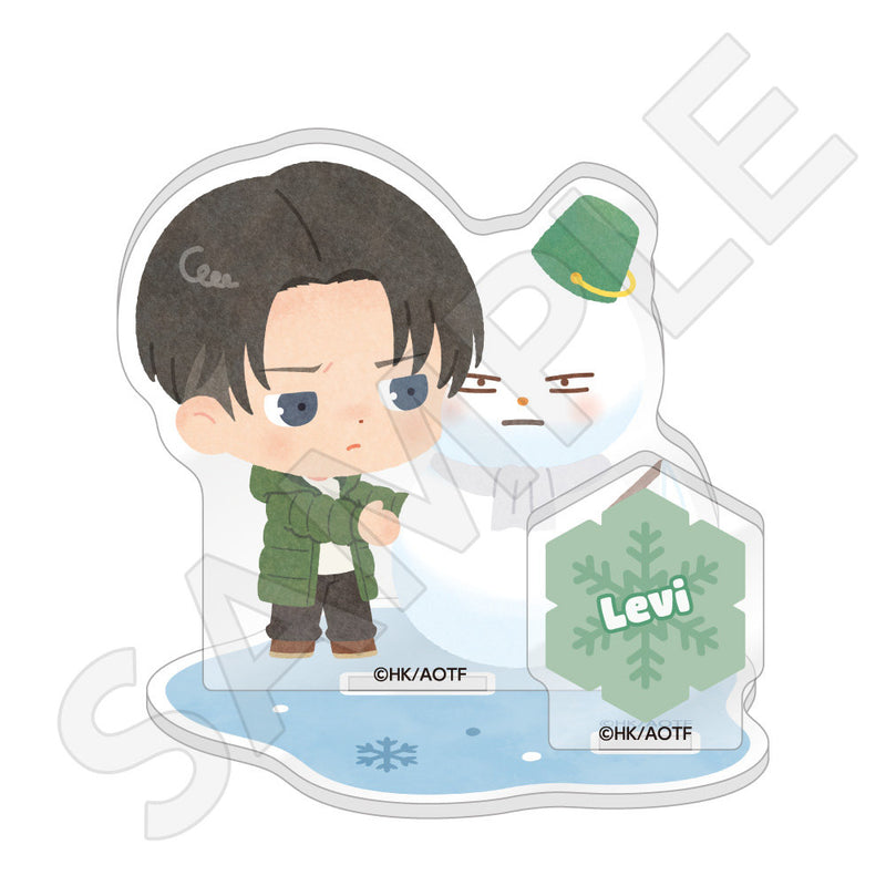 【リピーター】アクリルスタンド5点 進撃の巨人 ちびキャラアクリルスタンド 雪だるまver. / リヴァイ