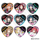 ラブライブ！サンシャイン!! トレーディング描き下ろしハート缶バッジ（単品）