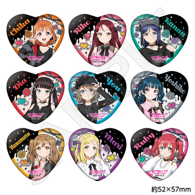 ラブライブ！サンシャイン!! トレーディング描き下ろしハート缶バッジ（BOX）
