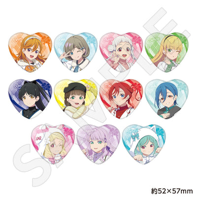 ラブライブ！スーパースター!! トレーディングハート缶バッジ ホワイトポンチョver.(BOX)