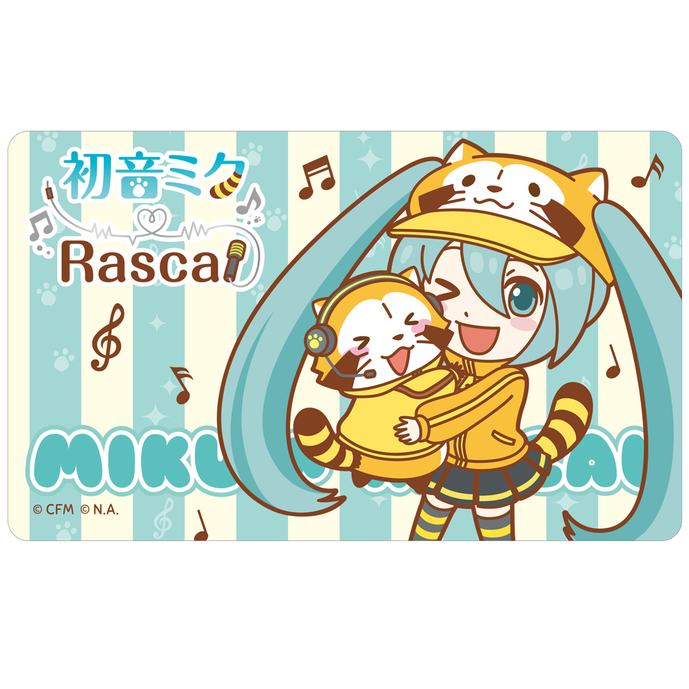 初音ミク×ラスカル2018　光るICカードステッカー【ver.1】