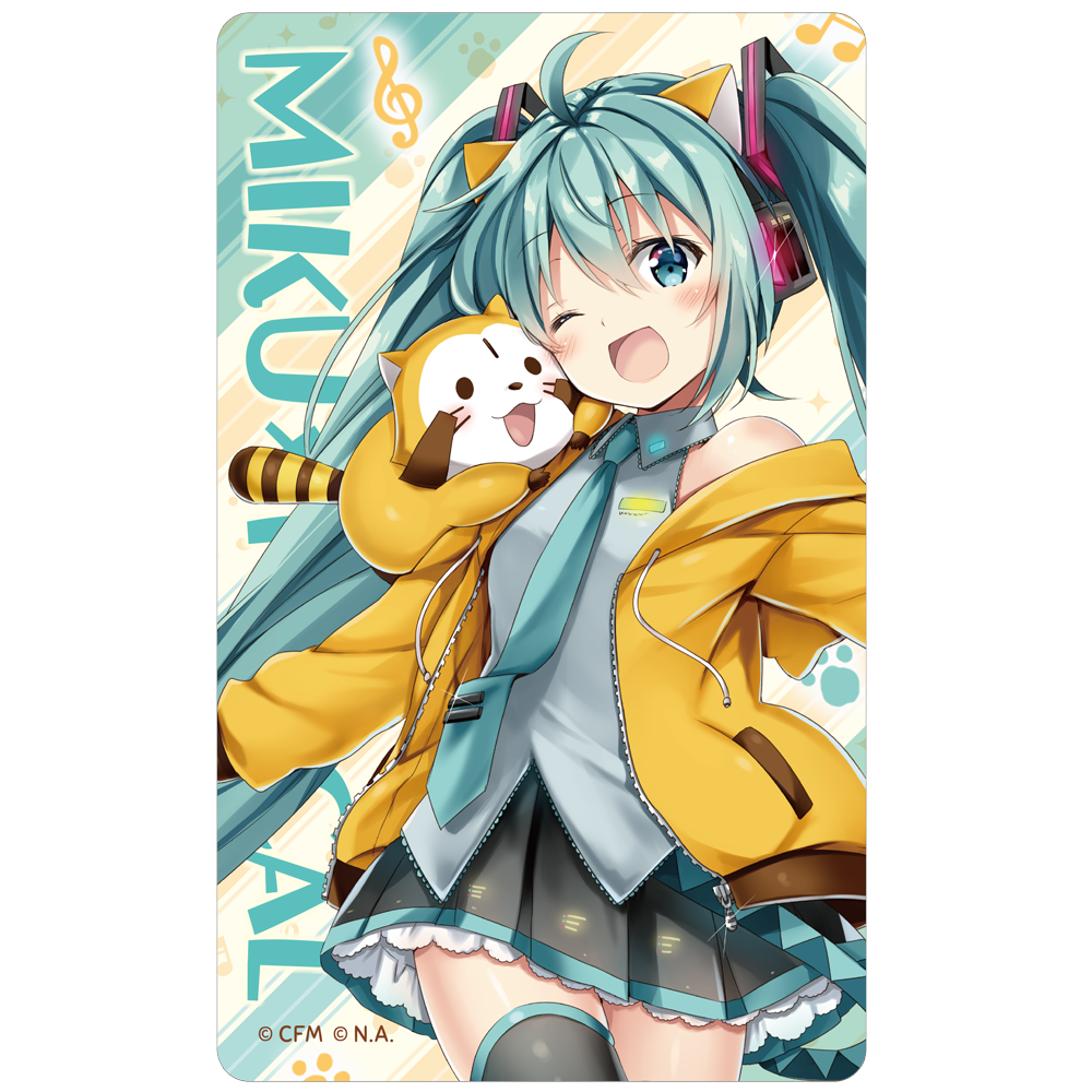 初音ミク×ラスカル2018　光るICカードステッカー【ver.2】
