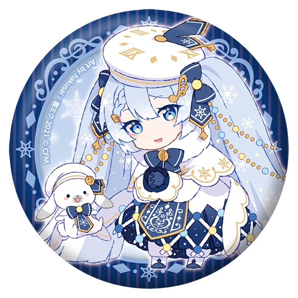 SNOW MIKU 2021　ぷにぷに缶バッジ/雪ミクver.