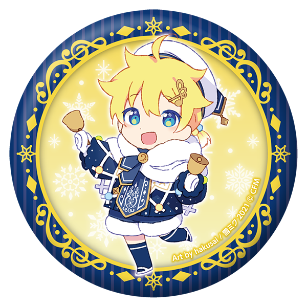 SNOW MIKU 2021　ぷにぷに缶バッジ/レンver.