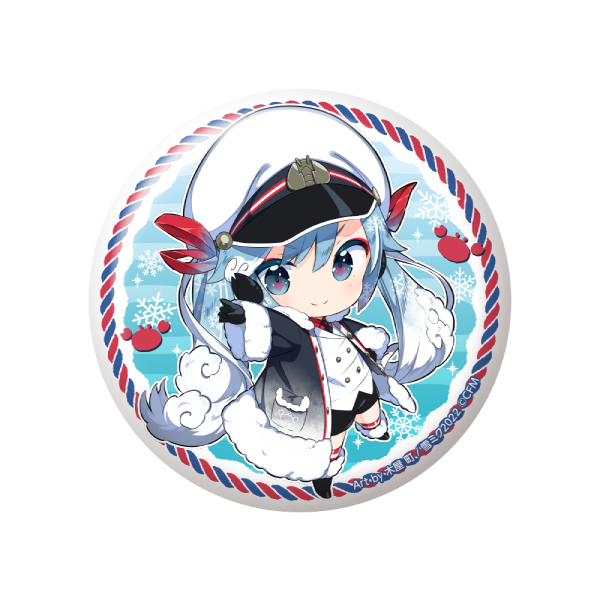 SNOW MIKU 2022　ぷにぷに缶バッジ/雪ミクver.