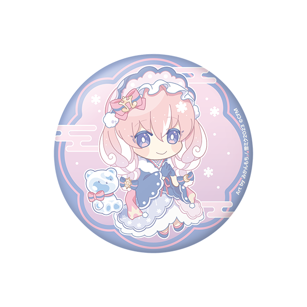 ぷにぷに缶バッジ / 巡音ルカ みかんもちver.