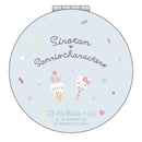 しろたん × サンリオキャラクターズ 折りたたみミラー / ハローキティ