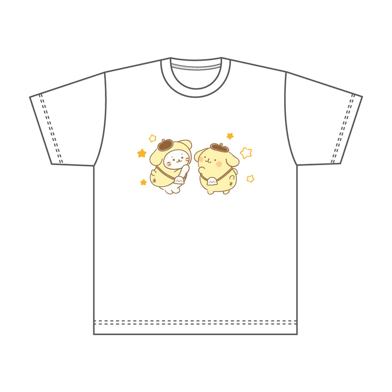 しろたん × サンリオキャラクターズ Tシャツ / しろたん×ポムポムプリン