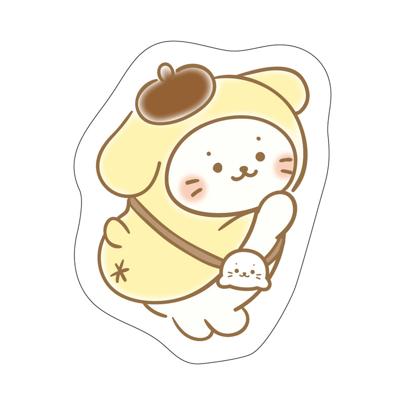しろたん × サンリオキャラクターズ ダイカットクッション / しろたん(ポムポムプリン)