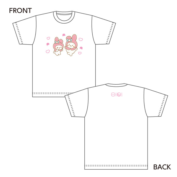 しろたん × サンリオキャラクターズ Tシャツ / しろたん×マイメロディ