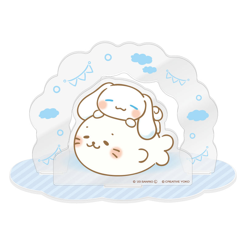 しろたん × サンリオキャラクターズ アクリルジオラマ / しろたん×シナモロール