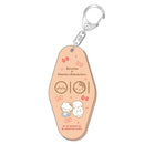 しろたん × サンリオキャラクターズ モーテルキーホルダー / しろたん×ハローキティ