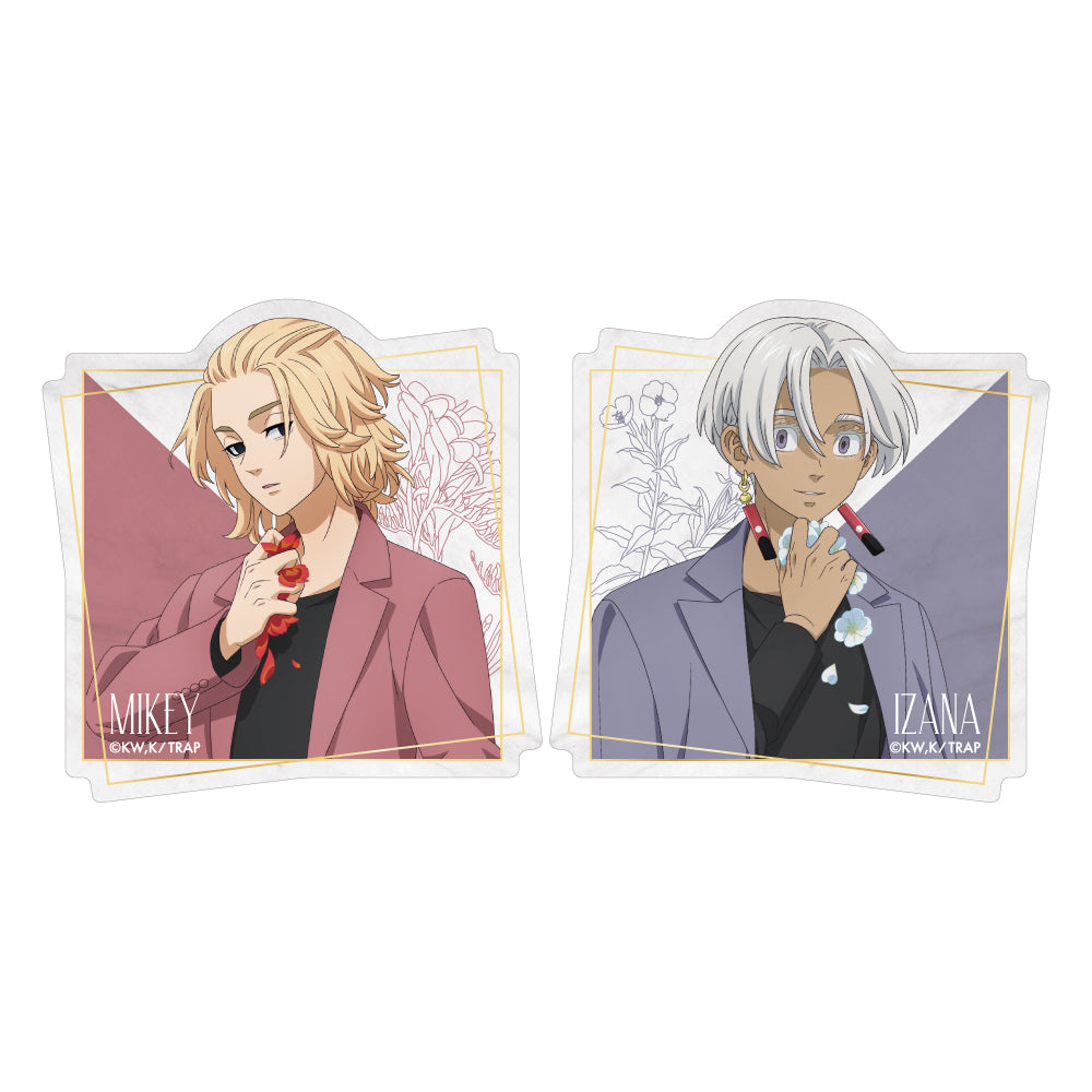 ステッカー2枚組 dusty flower ver. / 佐野万次郎 & 黒川イザナ