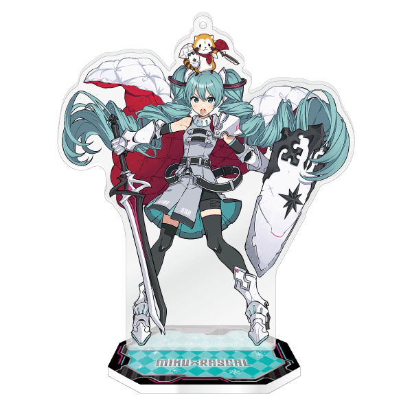 初音ミク×ラスカル2021　スタンド付きアクリルキーホルダー　初音ミク