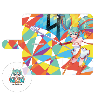 【iPhone専用】レーシングミク2016Ver. スマホクリーナー付き手帳型 スマートフォンケース vol.1【iPhone5/5S/SE】