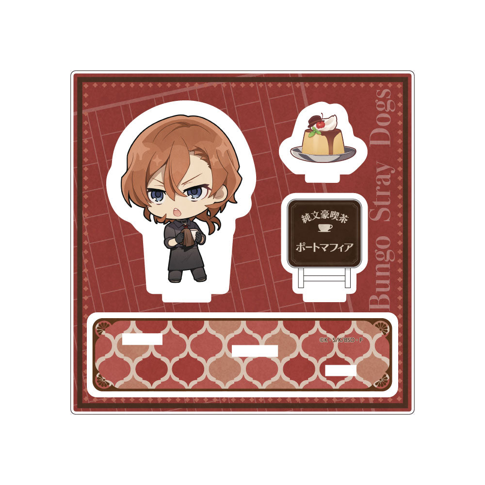 文豪ストレイドッグス　中原中也　アクキー　文スト 文豪ストレイドッグス 3連アクリルキーホルダー 純文豪喫茶ver