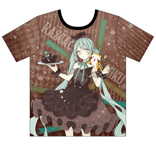 初音ミク×ラスカル2020冬 フルグラフィックTシャツ