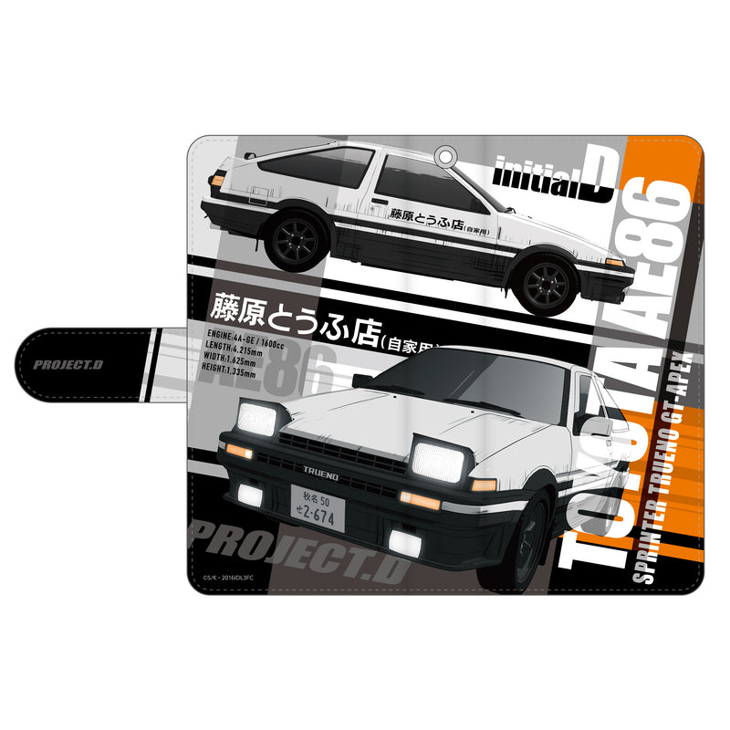 新劇場版 頭文字D 手帳型スマートフォンケース【AE86ver.】