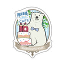 しろくまカフェ ダイカットステッカー/シロクマくん