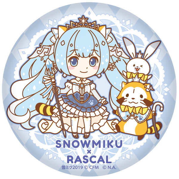 雪ミク2019×ラスカル ぷにぷに缶バッジ【A】