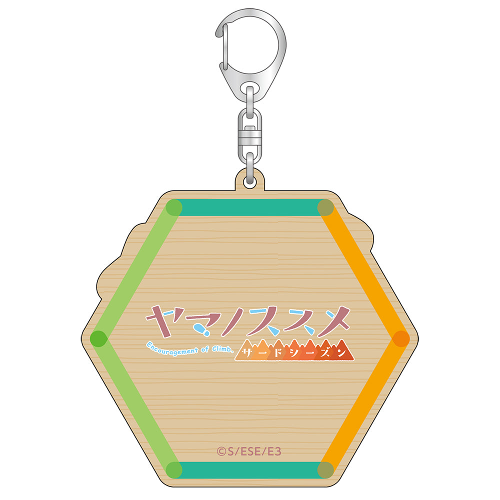 ヤマノススメ サードシーズン ウッドキーホルダー【あおい&ひなたver.】
