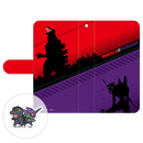 ゴジラ対エヴァンゲリオン スマホクリーナー付スライド手帳型スマートフォンケース【ver.2】【Sサイズ】